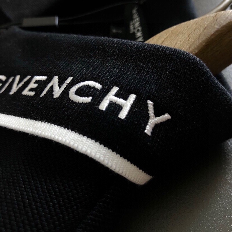 Givenchy Monochrome embroidered polo shirt with lapel