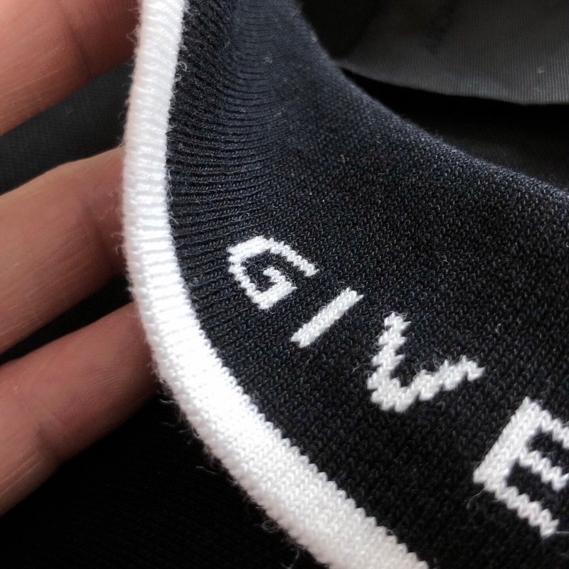 Givenchy Monochrome embroidered polo shirt with lapel