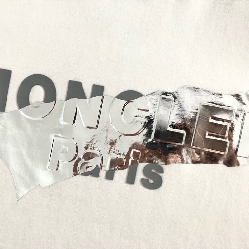 MONCLER Silver-plated with bright lettering-shirt