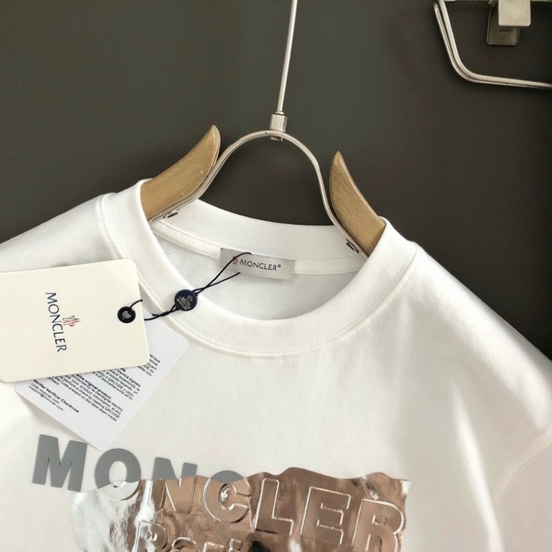 MONCLER Silver-plated with bright lettering-shirt