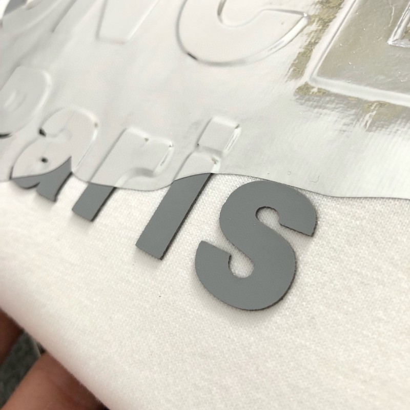 MONCLER Silver-plated with bright lettering-shirt