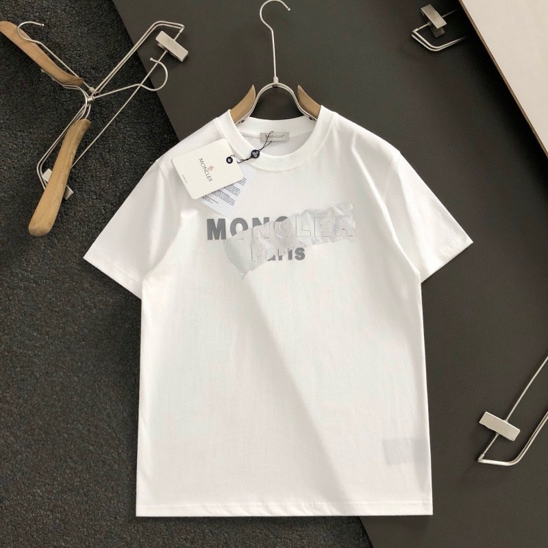 MONCLER Silver-plated with bright lettering-shirt